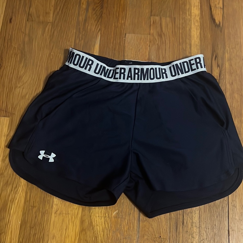 Navy blue under armor shorts